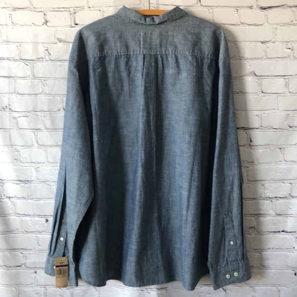 NWT Dockers Denim Chambray Long Sleeve Button Up Shirt Sz XXL - Picture 9 of 12